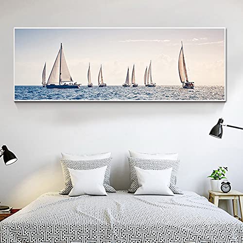 Peinture diamant voilier 5D complet 40x120cm pour broderie cristal et décoration murale