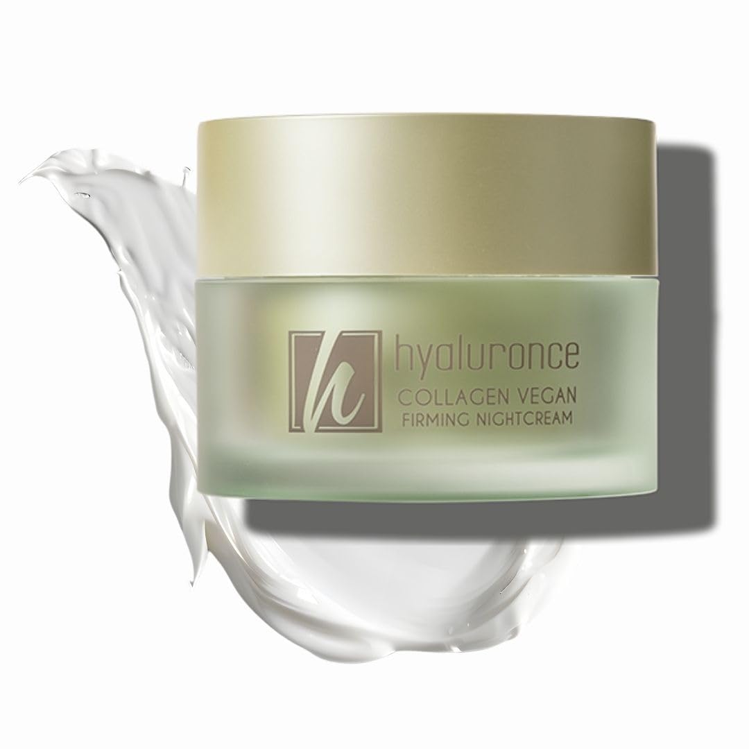 Vegan Collagen Nightcream - Crema de noche regeneradora para rostro y cuello, hidratación intensa y piel más suave, con aminoácidos y péptidos de colágeno vegano, para pieles sensibles y