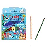 eeBoo: in The Sea Color Pencils, 24 Colored Pencils That Will Inspire Artists of All Ages, Includes Pre-Sharpened Pencils, Sharpener Included, Encourages Creativity