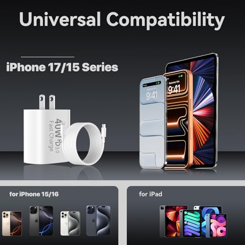 iPhone 18 17 16 15 Charger Fast Charging PD 40W, 10 FT USB C Charging Cable - image 6