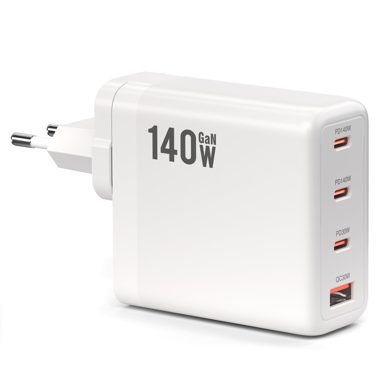 200W USB C Ladegerät, PD 100 W Schnellladegerät 6 Port Ladestation GaN-III Charger, Netzteile Kompatibel mit MacBook Pro/Air, Dell XPS, iPhone 15/16/14/Pro, Samsung, Xiaomi, iPads, Steam Deck (White)