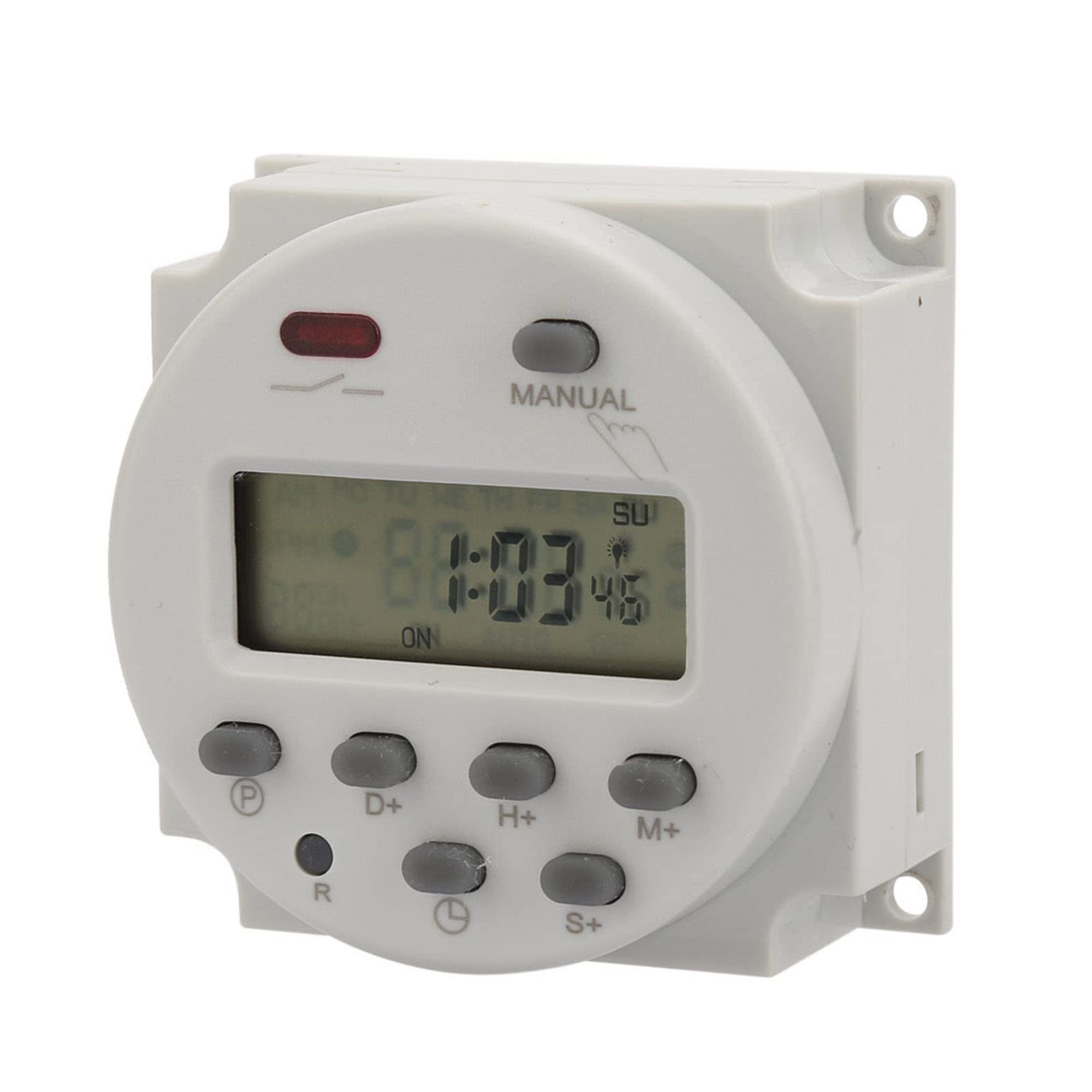 5VA 7 Tage programmierbarer Zeitschaltuhr, Digitalanzeige Kleiner Zeitrelaisschalter für elektronische Steuerung, genau und stabil(12V DC)