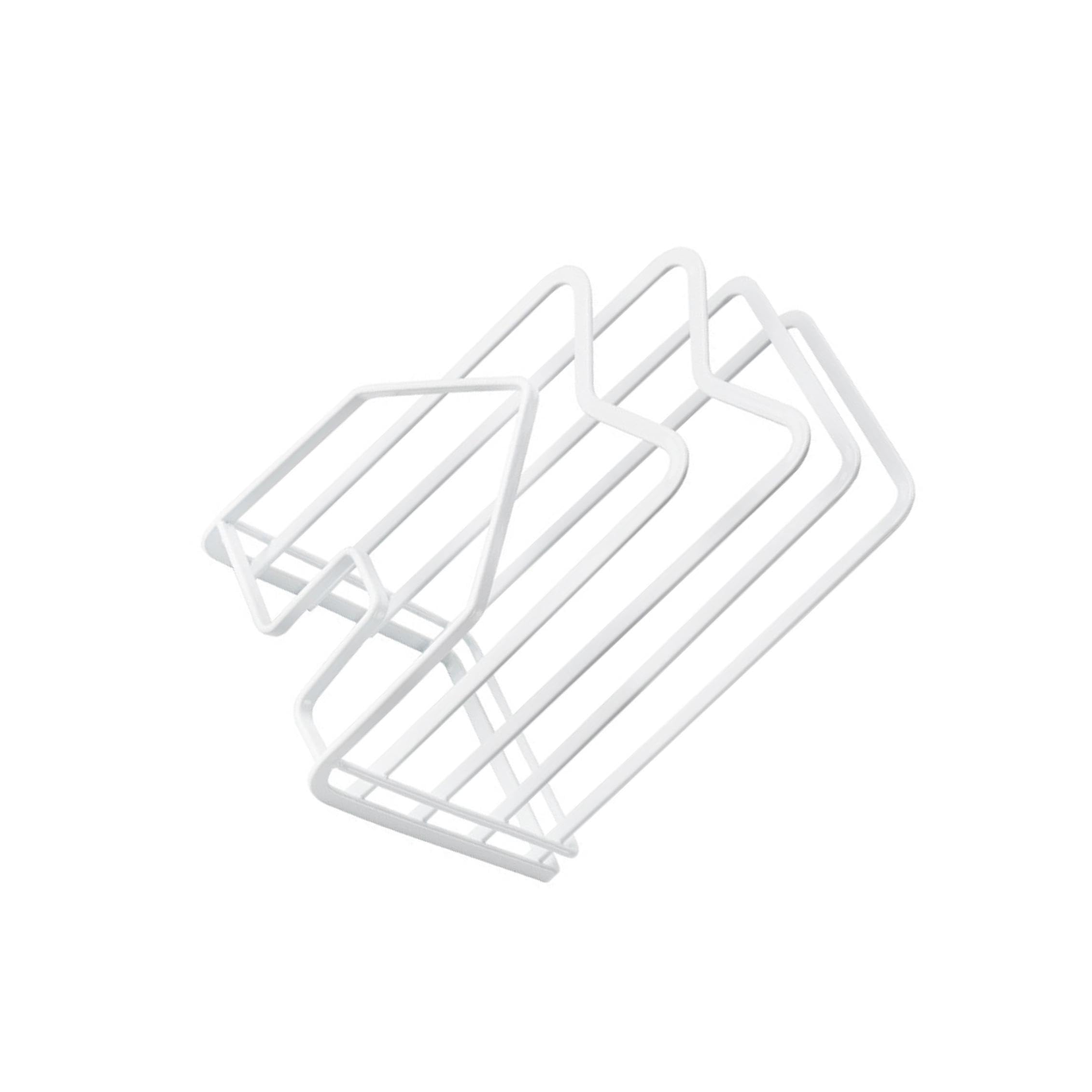 TWISAXC Durable Iron Cutting Board Holder Chopping Board Stand Excellent For Kitchen Countertop Organization Constructed Durable Iron. Pot Pan Lids Holder, White, 12.5x14.5x21.5cm
