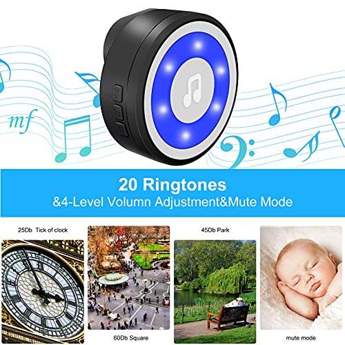 Wireless Dog Doorbell, Dog Bells For Potty Training Ip65 Waterproof Touch Button Doggie Doorbell 1000Ft Long Range With 20 Melodies 4 Modes Led Flash (2 Transmitter) #TOP3