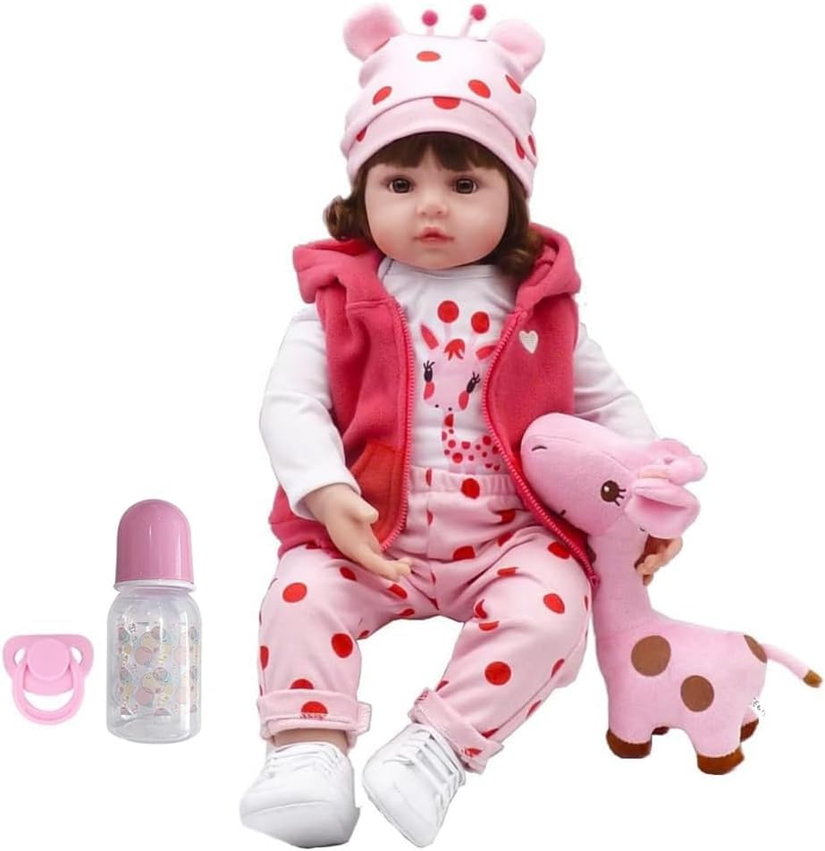 Muñeca Reborn Bebé Realista 45 cm Silicona y Tela miniatura 1