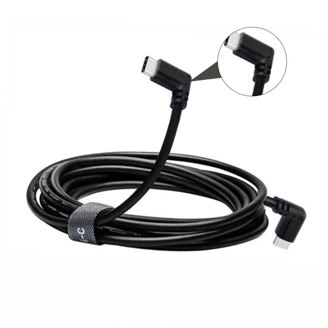 HEMOTON 3piezas Cable De Carga Vr De Doble Tipo c Para Conexión De Metros Diseño De Codo De Grados Transmisión De Datos Duradero y Confiable
