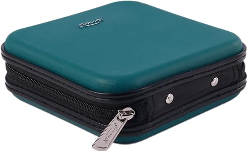 Miniatura 46 de Billetera para CD y DVD, capacidad de 32 unidades, soporte para funda de DVD y CD para automóvil, disco de almacenamiento portátil de DVD/VCD, funda