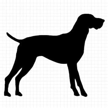 Amazon ジャーマンショートヘアードポインター Ver 2 シルエット 犬ステッカー 黒 ブラック 大 縦横 16cm 16cm 1枚 シール ステッカー 文房具 オフィス用品