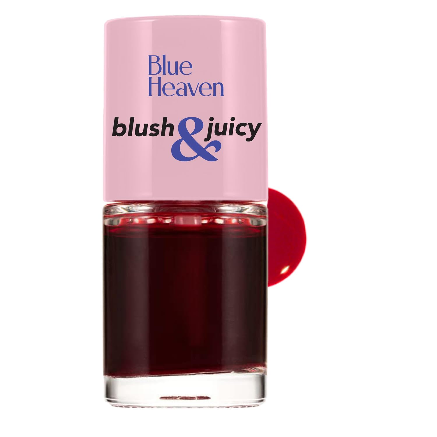 Blue Heaven Blush & Juicy Lip & Cheek Tint Infused With Pomegranate & Strawberry Extract|Multipurpose 3 In 1 Lip Tint|Long Lasting,Water Proof & Hydrating Liquid Blush,Berry Juice,9Ml,Glossy