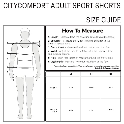 CityComfort Mens Shorts Lightweight Breathable Drawstring Waist Running Shorts for Gym Sports Activewear Casual Summer (Blue, M) - Image 6
