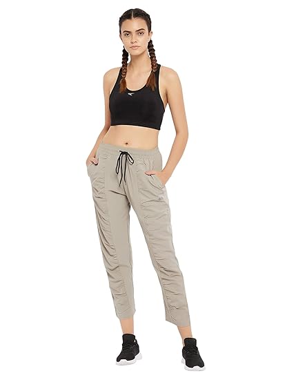 Women's Comfort-Fit Active Track Pants in Grey - Grey