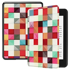 Beschermhoes voor Amazon Kindle Paperwhite 4, Saturcase, mooi PU-leer, Flip Folio, ultradun, licht, beschermhoes met…