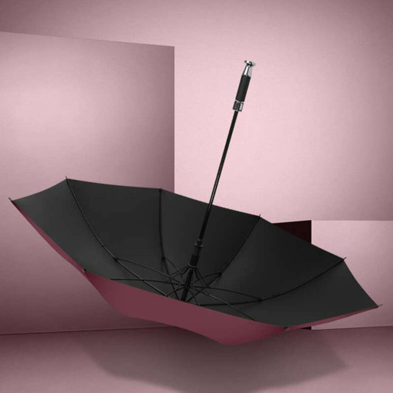 2022 Luksusowy parasol golfowy z pełnym włóknem Automatyczny długi uchwyt Business Fibre Sraight Parasol Dostosowane logo (czerwony)