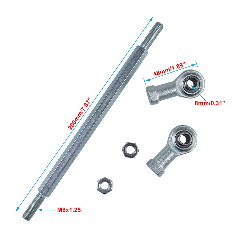 2 Tiges De Direction M8 220mm Pour ATV / Go Kart 49cc électrique – Uxcell