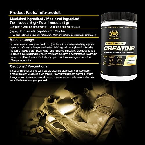 PVL Creapure Creatine Monohydrate Powder β 100% Pure Micronized Creatine Supplement for Women & Men, Unflavoured, Informed-Choice Tested, 82 Servings, 410g - 5