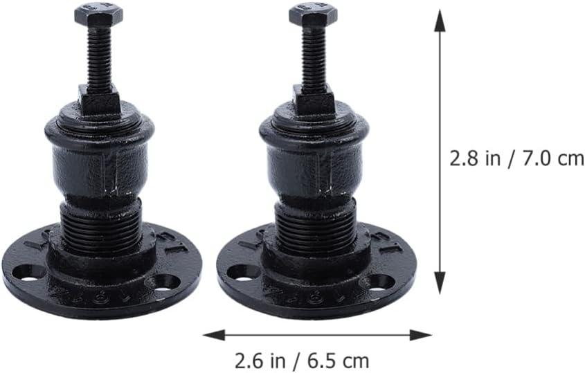 Housoutil 2pcs Heavy Duty Handrail Brackets Railing Support for Stairs Fixed Wall Mounting Brackets for Corridors and Fire