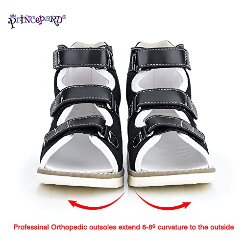 princepard Orthopedic Shoes for Kids, Corrective Summer Toddlers High Top White Sandals for Children with Arch and Ankle Support,Anti-slip Soles4