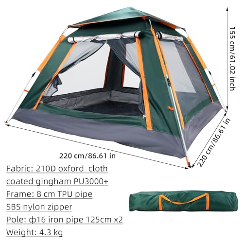 Carpa para camping 2-3 personas con vestíbulo extendido miniatura 3