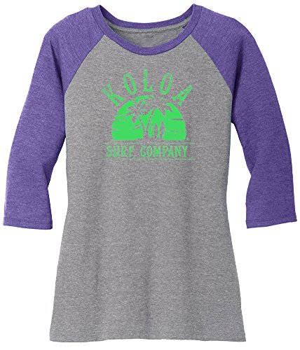 Image of Koloa Graphic Logo Ladies Raglan Baseball Shirts. in Sizes XS-4XL