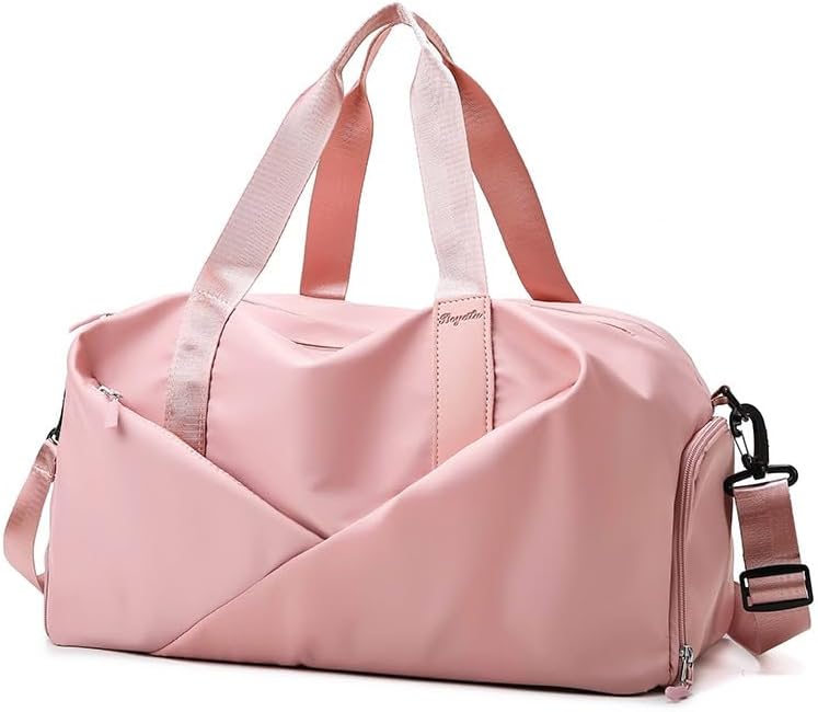 FC22 Sports Gym Bag for Women, Workout Duffel Bag Travel Bags Swim Sports Travel Gym Bag with Dry Wet Pocket and Shoe Compartment Travel bag Yoga Bag (Pink)