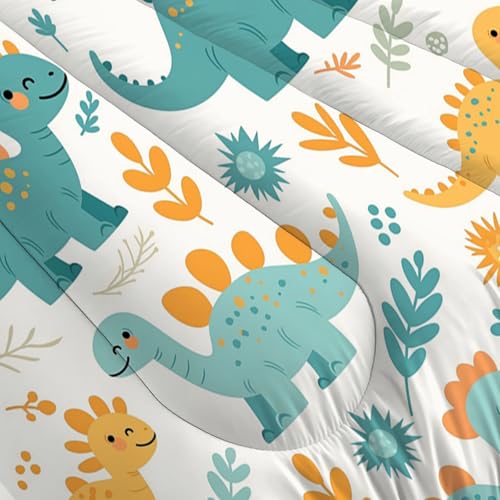 Couette 4 saisons légère 260X230 réversible dinosaure imprimée - 5