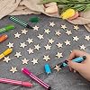 AUEAR, Wood Stars Pieces Cutout Shape Craft for Crafts Arts Sewing DIY Decorating (1 inch, 200 Pack) #3
