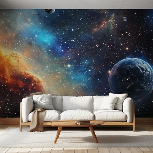 Générique Papier Peint Panoramique Terre Universl Galaxie - Papier Peint Voie Lactée Spatia Enfants - Deco Chambre Salon - Fresque Murale - Wallpaper - 310x250 cm B577