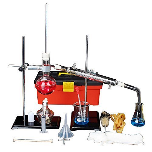 250ml New Lab Essential Oil Distillation Apparatus Water Distiller Purifier Glassware Kits w/Condenser Pipe