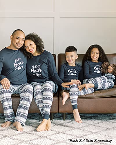Sleepyheads Holiday Family Matching Snowflake Fairisle Pajama Pj Sets, Charcoal Bear Fair Isle, 3T, Kid's (Style 1) #TOP3