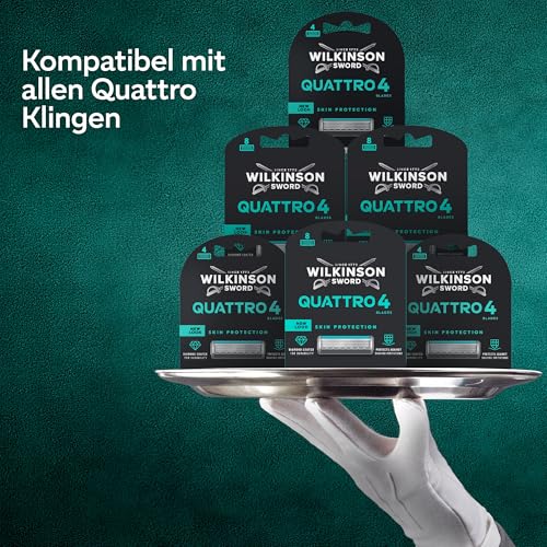 Wilkinson Sword Quattro Rasierer-Ersatzklingen, 4er-Pack – Ansicht 6