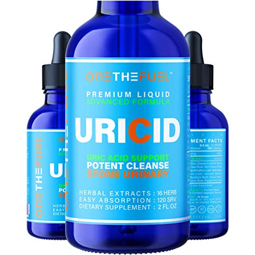 URICID 2oz. Plant-Based Uric Acid Support. Joint Muscle Pain Relief. Kidney Gallstones Cleanse Detox Supplement. Tart Cherry Chanca Piedra Turmeric + Pure Vegan 16 Herbal Tincture Liquid