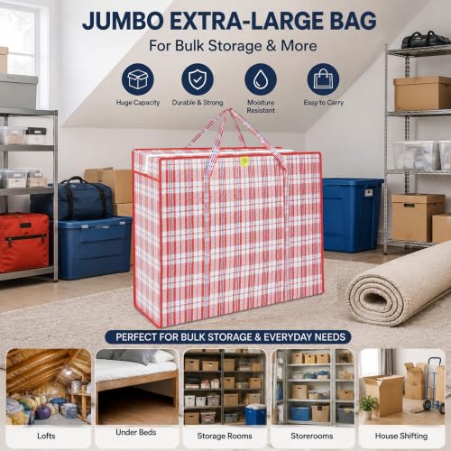 Image of Storite 4 Pack 189L Multi-Purpose Heavy Duty Underbed Storage Bag