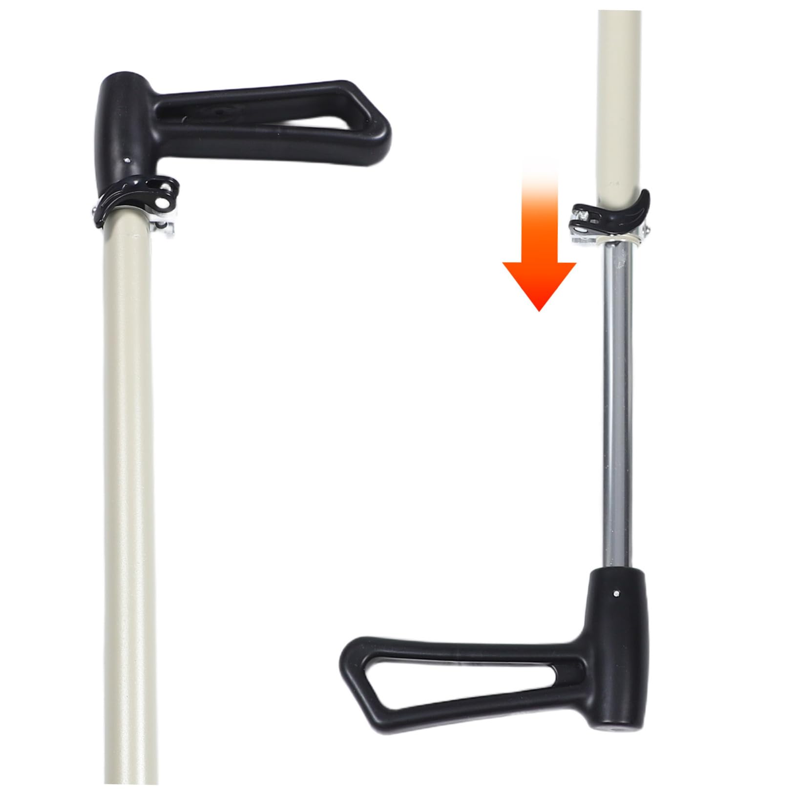 BESPORTBLE Maniglia di Spinta per Passeggino Asta di Spinta per Scooter Adattabile per Vari Modelli Costruita in Metallo per Durata Installazione Facile per Uso Esterno