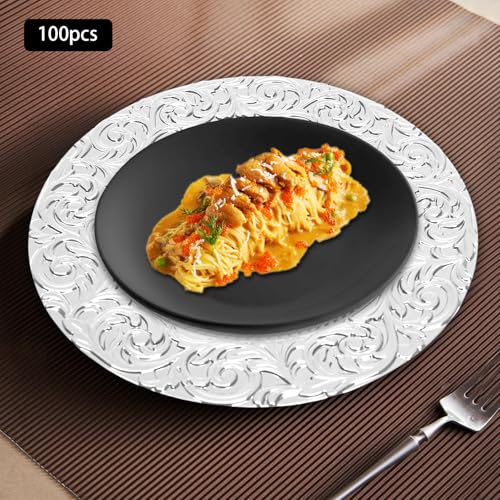 100 Platos Cobradores Plateados con Diseño miniatura 7