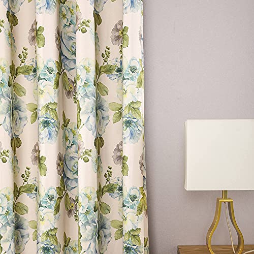 Leeva Balloon Shades Curtains Bundle, Vintage Birds Pattern Tie Up Shade Curtain For Bedroom, Retro Floral Curtain Drapes For Sliding Door, #TOP2