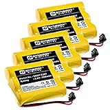 Casio CP1218 Cordless Phone Battery Combo-Pack Includes: 5 x SDCP-C307 Batteries