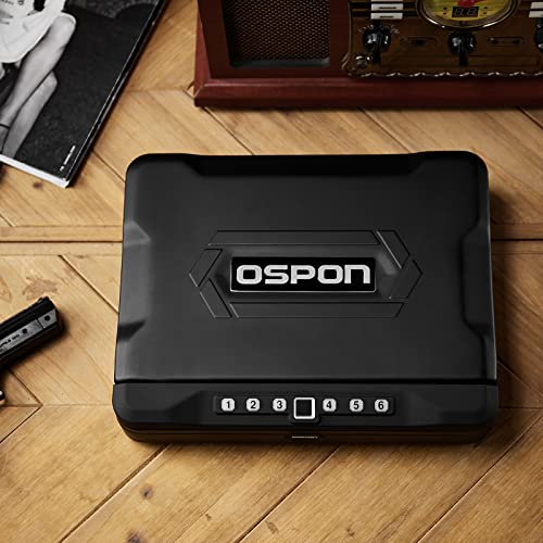 Biometric Gun Safe for Handgun, Under Bed Pistol Safe with Fingerprint