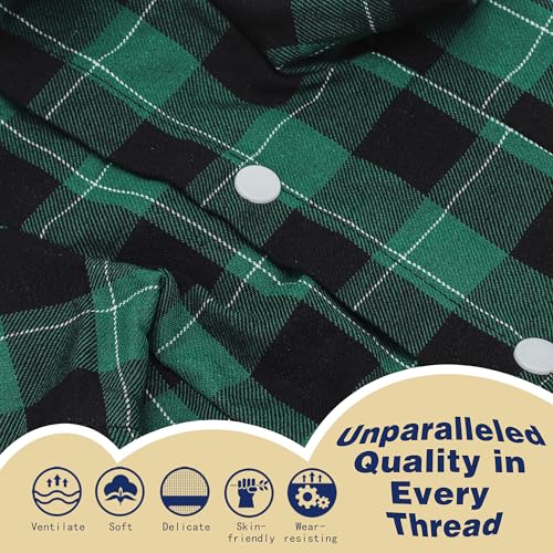 Paiaite TGEZI-GREEN-S Plaid Dog Shirt: Classic Checkegreen Style In Pure Cotton thumb #4
