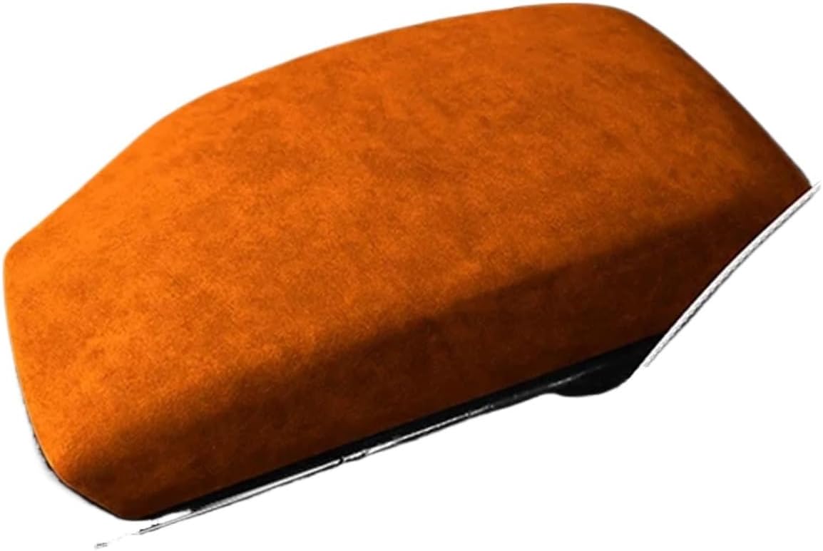 Car Storage Box Cover Compatible for Hyundai Tucson 2019 2021 2022 2023, Storage Box Panel Pad with waterproofs Organizer, Alcantaras Center Lid(19 Orange)