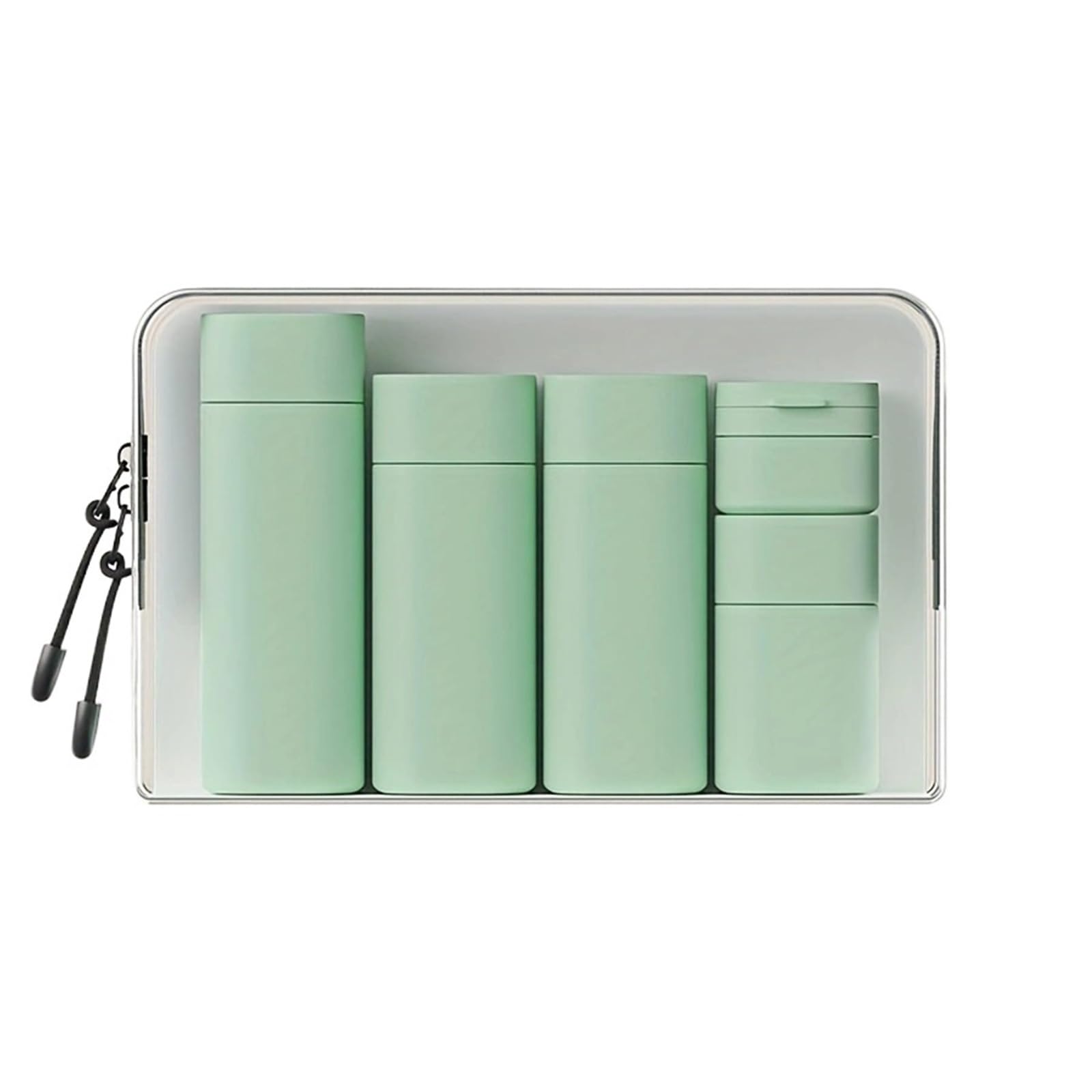 ZHSOAO 6-piece Bottle Set Travel Shampoo Lotion Shower Cream Small Empty for Travel(Green)