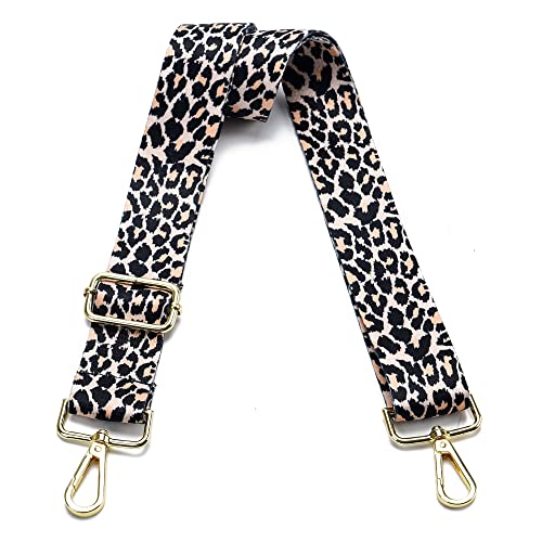 Image of Purse Strap Gold Hardware Replacement Crossbody Bag Strap, Wide Adjustable Shoulder Strap