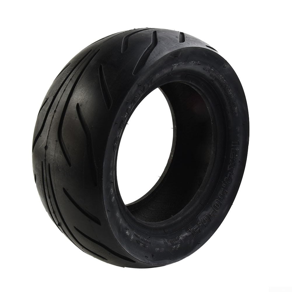 DAZZLEEX Pneus de scooter électrique, scooter électrique 12x4.50-6.5 pneu noir tubeless, poids 1200g