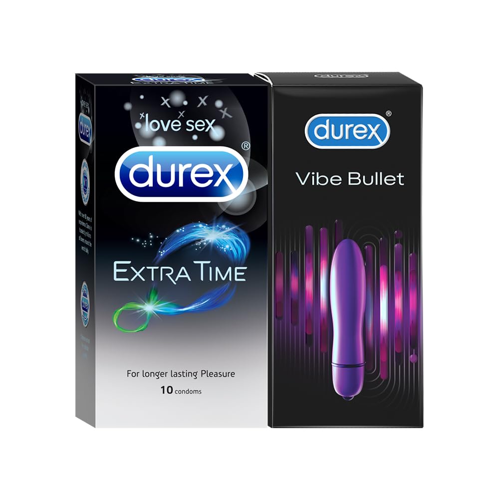 Durex Extra Time Condom 10s & Intense Vibe Bullet Combo-picture-1