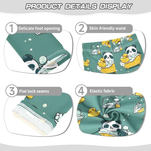 ALAZA Girls' Leggings Children's Yoga Pants Skinny Printed Dance Panda Bathing Comfortable 4T2