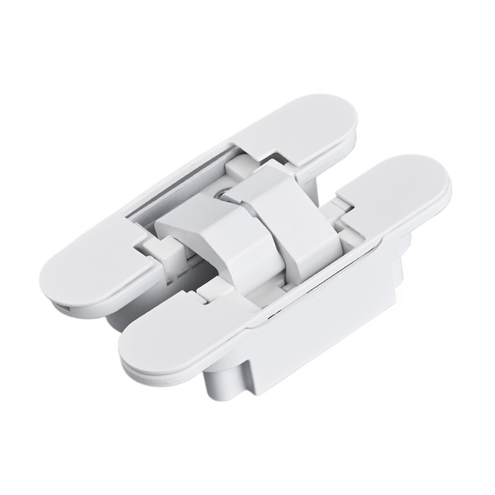 Kdhcvkz White 1Pcs B110 Hidden Hinge Wooden Door Thickness 35-45Mm 180 Degree Invisible Hinge(White)