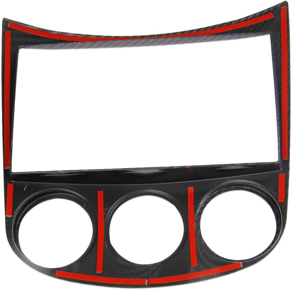 Carbon Fiber Style Center Control Air Conditioning Panel AC Knob Radio Cover Trim Accessories for Nissan 370Z (Outer Frame-for Models with Screen) image 5