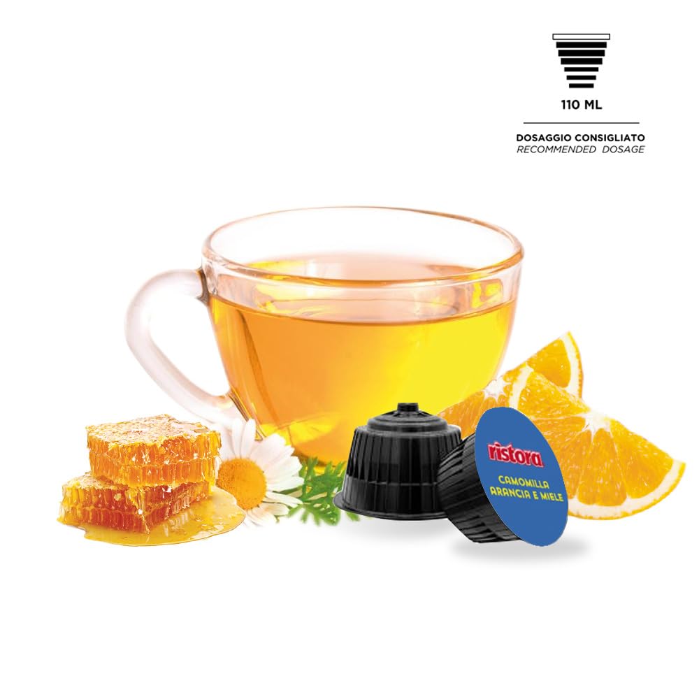 Ristora - Cápsulas compatibles Dolce Gusto de manzanilla, naranja y miel, 10 unidades