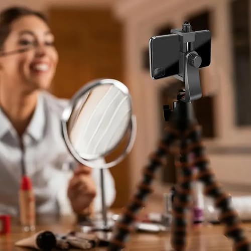 Suporte vertical universal para celular com clipe para telefone com tripé adaptador giratório de 360