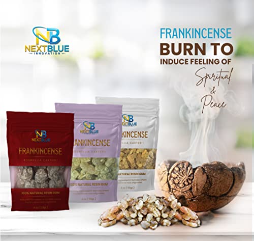 4Oz Frankincense Boswellia Natural Resin Gum For Incense - Harvested In Puntland, Somalia (Frankincense, Purple Pouch L Sizes) #TOP3