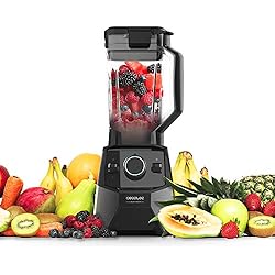 Batidora De Vaso Profesional Cecotec Batidora de Vaso Power Black Titanium 2600MAX Pro. 2600W de Máxima Potencia, 8 Hojas con Recubrimiento de Titanio Negro, 3 Programas y Jarra de Tritan de 2 Litros, Libre BPA